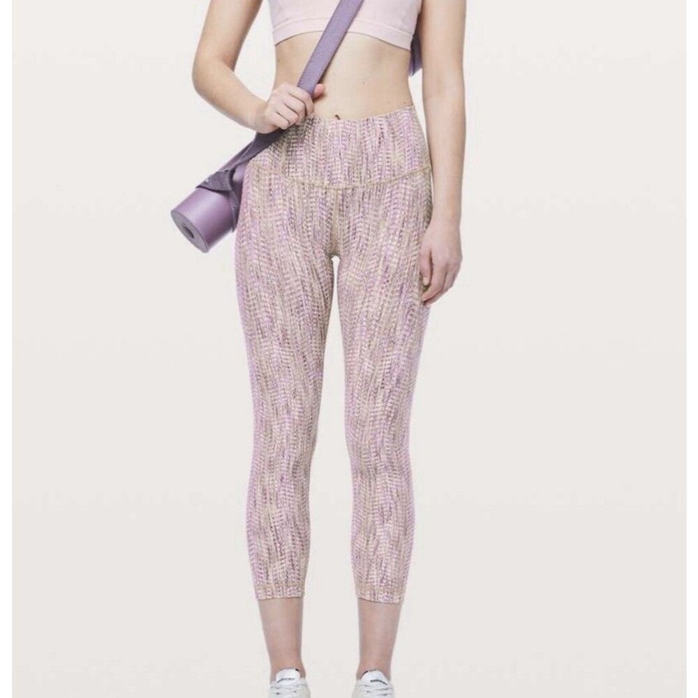 Lululemon Wunder Under High-Rise 7/8 Tight Full-On Luon 25" SZ 10 Arrow Jacquard